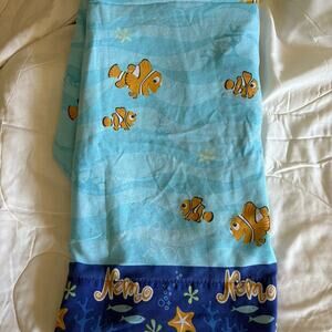 Disney Pixar Finding Nemo Twin Flat Sheet 2003 Blue Ocean Nemo Clownfish Bedding